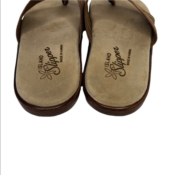 Island Slipper Elastic Thong Flat Sandal Size 6 - Picture 3 of 7